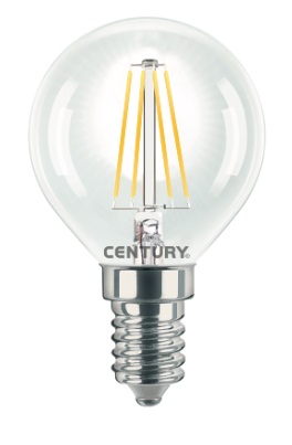 Lampada Mini Sfera Led Filamento E14 6w Luce Natura 806 Lumen
